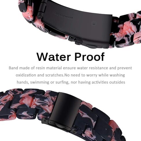 Miimall Compatible for Fitbit Versa 3/Sense Resin Bands Women Men Super-Light Stainless Steel Clasp Replacement Wristbands Straps for Fitbit Versa 3/Sense in Kuwait