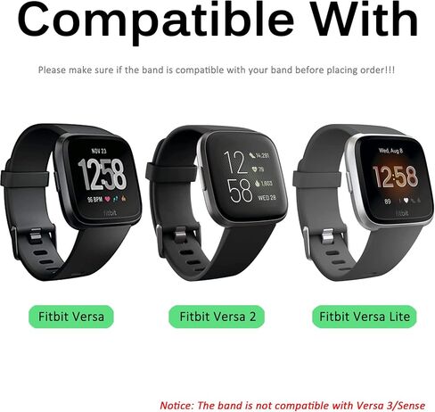 Miimall متوافق مع Fitbit Versa/Versa 2/Versa Lite/SE سوار من الراتنج أنيق وخفيف الوزن ومشبك من الفولاذ المقاوم للصدأ وسوار بديل لسوار Fitbit Versa/Versa 2/Versa Lite/SE in Kuwait