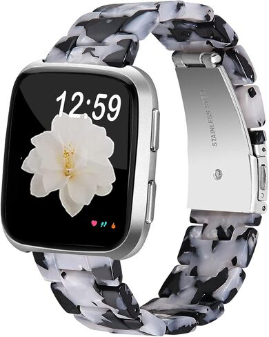 Miimall متوافق مع Fitbit Versa/Versa 2/Versa Lite/SE سوار من الراتنج أنيق وخفيف الوزن ومشبك من الفولاذ المقاوم للصدأ وسوار بديل لسوار Fitbit Versa/Versa 2/Versa Lite/SE in Kuwait