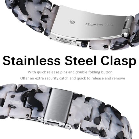 Miimall متوافق مع Fitbit Versa/Versa 2/Versa Lite/SE سوار من الراتنج أنيق وخفيف الوزن ومشبك من الفولاذ المقاوم للصدأ وسوار بديل لسوار Fitbit Versa/Versa 2/Versa Lite/SE in Kuwait