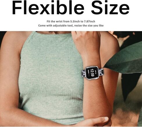 Miimall متوافق مع Fitbit Versa/Versa 2/Versa Lite/SE سوار من الراتنج أنيق وخفيف الوزن ومشبك من الفولاذ المقاوم للصدأ وسوار بديل لسوار Fitbit Versa/Versa 2/Versa Lite/SE in Kuwait