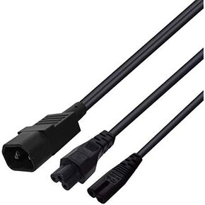 1FT IEC320 C14 to C13+5-15R Y Split Short Power Adapter Cord | C14 Male to C13/Nema 5-15R Female, Y Split Power Cord, 0.32M/1FT,10A 250V Pure Copper,1-in-2 Splitter Cable in Kuwait