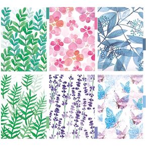 Notebook Dividers 6 Sheets A4 Binder Dividers Floral Binder Index Dividers Paper Insertable Category Page Planner Notebook Loose Leaf Binders Tab Indexing Cards Notebook Binder in Saudi Arabia