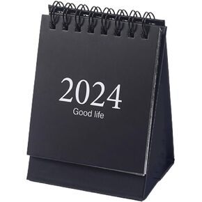تقويم مكتب صغير من BinaryABC 2023-2024، مخطط تقويم مكتبي شهري صغير، تقويم دائم قابل للطي لسطح المكتب، هدية لوازم حفلات رأس السنة الجديدة (أبيض) in Kuwait