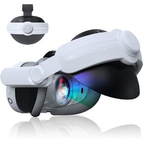 Head Strap for Oculus Quest 3, Compatible with Meta Quest 3, Adjustable Elite Replacement VR Head Strap Accessories for Oculus Quest 3 Enhanced Comfort Support, White in Kuwait