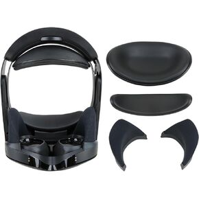 وسادة وسادة للجبهة ووسادة دماغ خلفية لجهاز ميتا كويست برو مع حاجبات الضوء المغناطيسية، غطاء تظليل وسادة وسادة الواقع الافتراضي ملحقات الواقع الافتراضي باللون الأسود in Kuwait