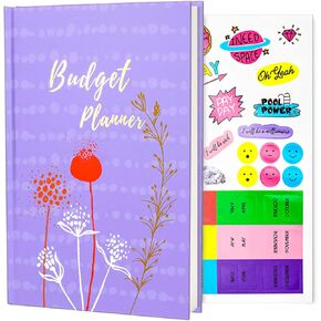 مخطط الميزانية، دفتر الحسابات الشهرية ومتتبع الفواتير، منظم مالي غير مؤرخ، دفتر تعقب النفقات مع جيب تخزين، إدارة تحسين أموالك، 7 بوصة × 10 بوصة in Kuwait