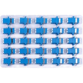 Xunsomten - 50 pcs LC to LC Fiber Optic Coupler Adapter LC Coupler Duplex Singlemode (SM) Fiber Optic Cable Adapter LC-LC Duplex Single Mode Connector in Saudi Arabia