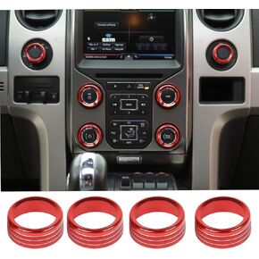 Voodonala for Ford F150 Air Conditioner Switch CD Button Knob for F150 2013 2014 (سبائك الألومنيوم أحمر) in Saudi Arabia