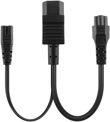 C14 to 2* 5-15R Power Cord C14 to Dual 5-15R Y Type Splitter Adapter Cable Cord 0.32M/1FT (C14 to 2* 5-15R) in Saudi Arabia