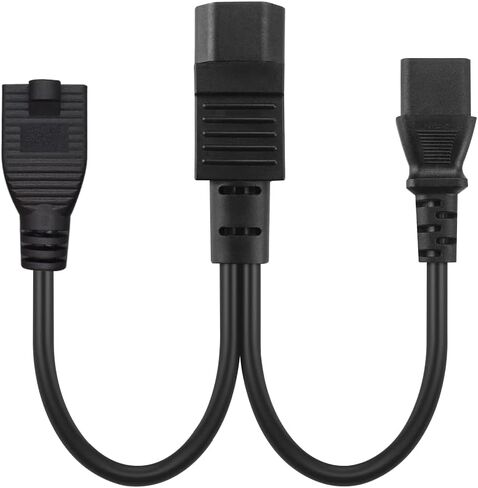 C14 to 2* 5-15R Power Cord C14 to Dual 5-15R Y Type Splitter Adapter Cable Cord 0.32M/1FT (C14 to 2* 5-15R) in Saudi Arabia