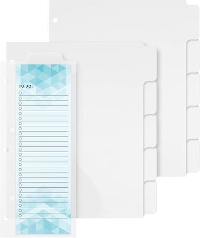 3 Ring Binder Dividers & Bookmark Dividers,Index Dividers Tabs for Binders,Write & Erase Snap-in to-Do List,for College, Adults in Kuwait