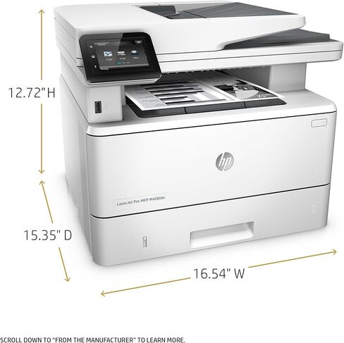 طابعة ليزر HP LaserJet Pro M426fdn متعددة الوظائف مع إيثرنت مدمج وطباعة مزدوجة (F6W14A) (متجددة) in Kuwait
