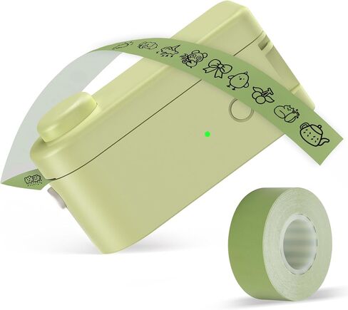 ماكينة صنع الملصقات من Makeid مع شريط - متوافقة مع شريط مقاوم للماء 9/12/16 مم، صانعة ملصقات محمولة وقابلة لإعادة الشحن مع طابعة ملصقات لاسلكية مدمجة متوافقة مع أجهزة Android وiOS in Kuwait