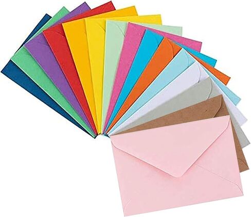 Colorful Self-Seal Envelopes 5" x 7" Assorted Colors Bulk Pack Envelopes for Invitations, Birthday, Graduation, Baby Shower, Greeting Card… (50) in Saudi Arabia