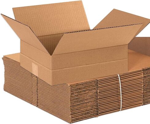 AVIDITI Shipping Boxes Multi-Depth 12"L x 10"W x 4"H, 25-Pack | Corrugated Cardboard Box for Packing, Moving and Storage in Saudi Arabia