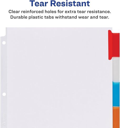 Avery 11220 Extra Wide Insertable Dividers,11-Inch x9-Inch,5Tab,Multi/WE Paper in Saudi Arabia