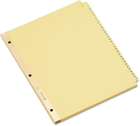 Avery 11308 Preprinted Laminated Tab Dividers w/Gold Reinforced Binding Edge, 31-Tab, Letter in Saudi Arabia