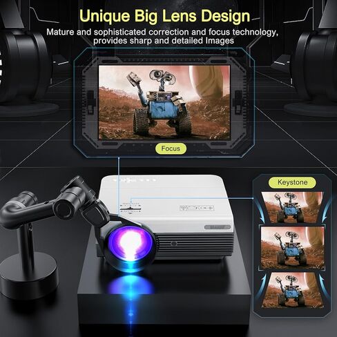 5G Projector with WiFi and Bluetooth,Native Full HD 1080P Outdoor Video Projector with 120'' Screen,12000L Movie Projector,4K & 300'' Display Support, Compatible w/TV Stick/Phone/PS5 in Kuwait