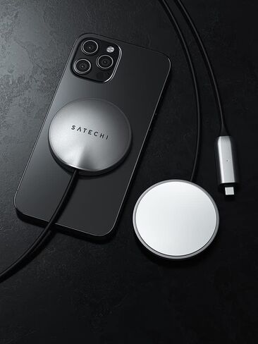 Satechi USB C Magnetic Wireless Charging Cable (Magnetic Wireless Charger) - Compatible with iPhone 15 Pro Max/15 Pro/15/15 Plus, iPhone 14 Pro Max/14 Pro/14/14 Plus and More in Saudi Arabia