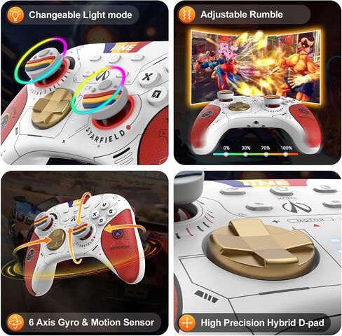 وحدة تحكم IINE Switch Pro مع عصا التحكم/مشغل تأثير Hall، (بدون انجراف) وحدات تحكم التبديل اللاسلكية للكمبيوتر/التبديل/البخار/الكمبيوتر اللوحي/الهاتف، لوحة تحكم عن بعد للتبديل مع NFC/Mtion Sense/Macro/Wake-up/Rumble in Saudi Arabia