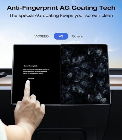 واقي شاشة VICSEED 4K لطراز Tesla Model Y Model 3 - [تقنية إزالة الغبار التلقائي] واقي شاشة من الزجاج المقوى خالٍ من الفقاعات مع ملحقات محاذاة EZ FIT - مضادة للوهج/مضادة لبصمات الأصابع in Kuwait