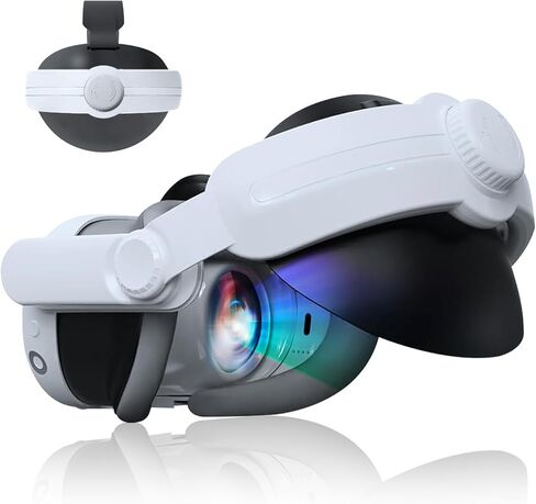 Head Strap for Oculus Quest 3, Compatible with Meta Quest 3, Adjustable Elite Replacement VR Head Strap Accessories for Oculus Quest 3 Enhanced Comfort Support, White in Kuwait