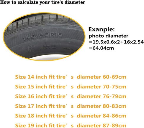 BIGCARJOB غطاء إطار احتياطي بوصلة سوداء أغطية عجلات عالمية للمقطورة RV SUV 14-19 بوصة لقطر 60-89 سم غطاء إطار احتياطي يناسب معظم المركبات in Saudi Arabia
