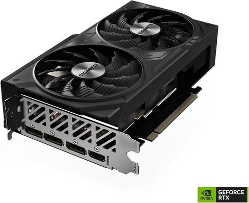 جيجابايت بطاقة رسومات جيفورس RTX 4070 ويندفورس 2X OC 12G، مروحتان ويندفورس، 12GB 192-bit GDDR6X، بطاقة فيديو GV-N4070WF2OC-12GD in Saudi Arabia