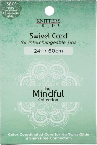 Knitter's Pride-Mindful Swivel Cords 30" (40" W/Tips)-Teal -KP800605 in Saudi Arabia