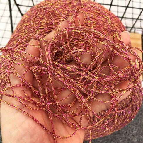 Clisil 100gram DIY Gold Yellow Lurex Thread Shining Yarn Glitter Sparkle Yarn Metal Yarn DIY Fancy Sparkle Yarn Crochet Knitting Sweater Scarf Bag Yarn Accessory Yarn in Saudi Arabia