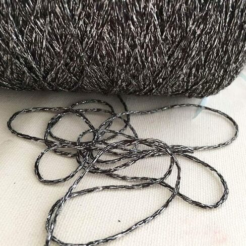 Clisil 100gram DIY Gold Yellow Lurex Thread Shining Yarn Glitter Sparkle Yarn Metal Yarn DIY Fancy Sparkle Yarn Crochet Knitting Sweater Scarf Bag Yarn Accessory Yarn in Saudi Arabia