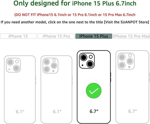 SUANPOT Design for iPhone 15 Plus 6.7" Kickstand Protective Wallet case with RFID Credit Card Holder,Flip Folio Book PU Leather Shockproof Cover Women Men for Apple 15Plus Phone case Light Brown in Saudi Arabia