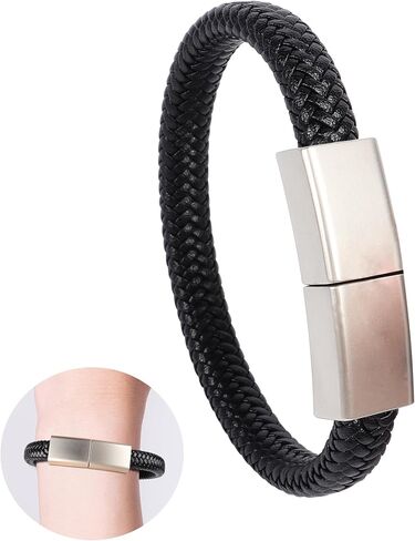 USB Flash Drive Leather Wristband Shape 128GB USB 2.0 U Disk Braided Rope Bracelet Memory Stick Portable Metal Data Storage Thumb DriveUSB Jump Drive for Laptop PC SmartTV Car Audio Music Player in Kuwait