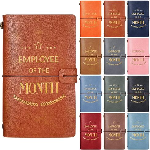 Yeaqee 12 Pack Team Appreciation Gift for Employees Bulk Thank You Gift Leather Notebook Bulk Travel Journal Employee of The Month Inspirational Notebooks for Coworker Women Men School Multicolor in Saudi Arabia