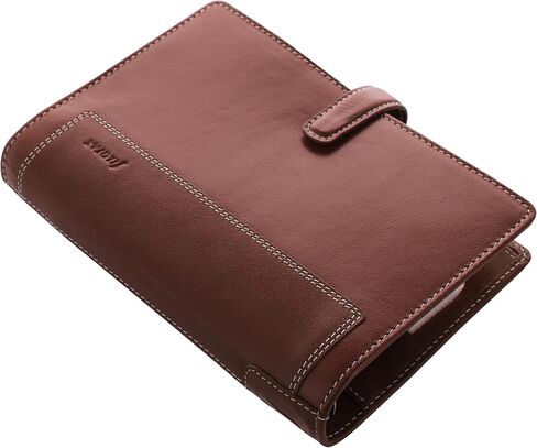 Filofax Holborn Organizer, Personal Size, Brown - Full Grain Buffalo Leather, Six Rings, with Cotton Cream Week-to-View Calendar Diary, Multilingual, 2024 (C025120-24) in Saudi Arabia