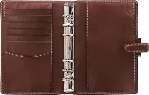 Filofax Holborn Organizer, Personal Size, Brown - Full Grain Buffalo Leather, Six Rings, with Cotton Cream Week-to-View Calendar Diary, Multilingual, 2024 (C025120-24) in Saudi Arabia