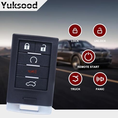 استبدال مفتاح Yuksood، مفتاح السيارة Fob متوافق مع 2008 2009 2010 2011 2012 2013 2014 2015 كاديلاك CTS 2008 2009 2010 2011 كاديلاك STS، M3N5WY7777A in Kuwait