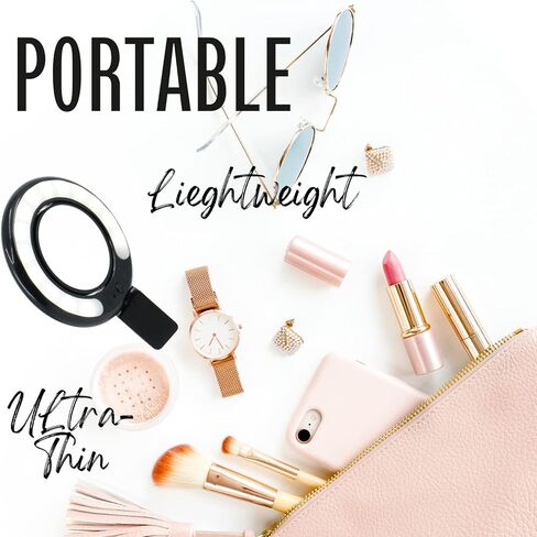 مرآة مكياج سيلفي من أونيكس بروفيشنال سيلف أوير مع مشبك عالمي، يمكن ربطها بالهاتف الخلوي، والخزانات وغيرها in Kuwait