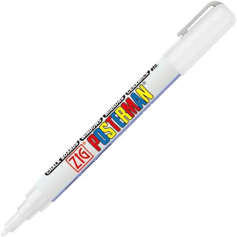 Windshield Paint Markers - Zig Posterman Fine - 1mm Tip Marker - White (1 Per Pack) (1 Millimeter Tip) in Saudi Arabia