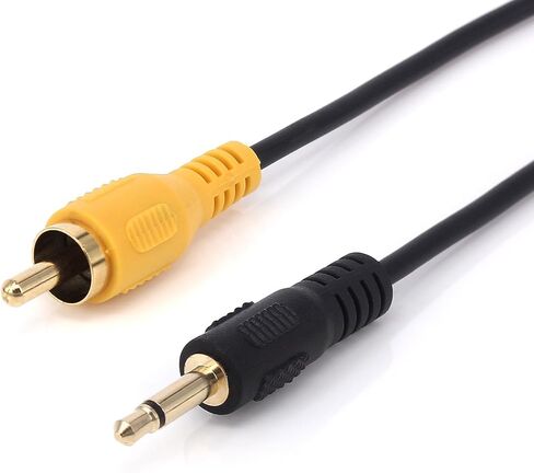 Yeebline 6Ft 3.5mm 1/8 بوصة قابس ذكر أحادي إلى RCA ذكر جاك كابل الصوت مطلي بالذهب (1) in Kuwait