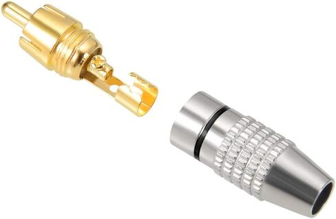 bnafes 10Pcs RCA Male Solderless Coax Audio Video Jack Adapter Wire Cable Connector in Saudi Arabia