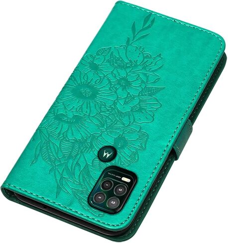 Moment Dextrad لمحفظة Moto G Stylus 5G، [مسند] [حزام المعصم] [فتحات حامل البطاقة] غطاء جلدي على شكل فراشة زهري لجراب Moto G Stylus 5G 2021 (أرجواني) in Kuwait