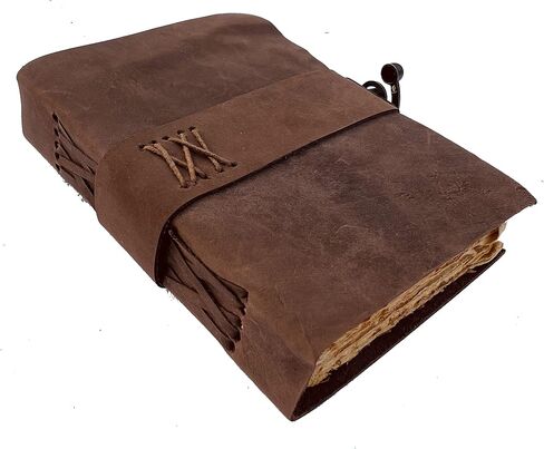 مجلة جلدية عتيقة - قفل إغلاق، كتاب الظلال، مجلة جريمويري، مجلة الساحرة، 200 صفحة مجلة رسم ورقية ذات حافة عتيقة هدية رائعة للرجال والنساء 7x5 بوصة in Kuwait