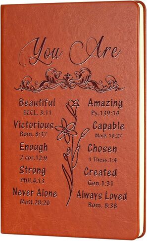 johsbyd الهدايا المسيحية الجلود دفتر الكتاب المقدس الآية الإيمان دفتر الكتابة الدينية للنساء الرجال هدية المسيحية ملهمة الدينية للأصدقاء الأسرة (كورنثوس 13: 7) in Kuwait