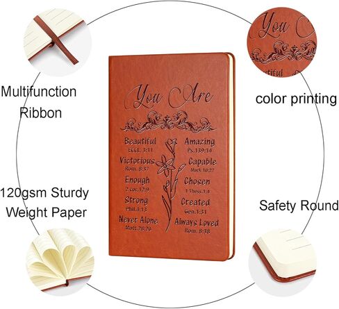 johsbyd الهدايا المسيحية الجلود دفتر الكتاب المقدس الآية الإيمان دفتر الكتابة الدينية للنساء الرجال هدية المسيحية ملهمة الدينية للأصدقاء الأسرة (كورنثوس 13: 7) in Kuwait