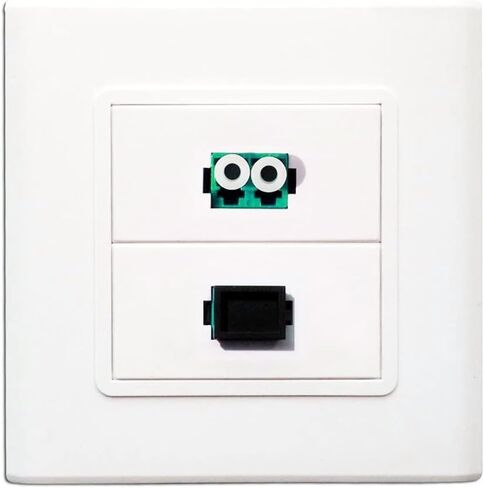 5er Link Technology Wall Plate Fiber Optic Optic Keystone Jack Coupler Insert for Duplex LC or Simplex SC couplers (Coupler not Included) (Pack of 24) in Saudi Arabia