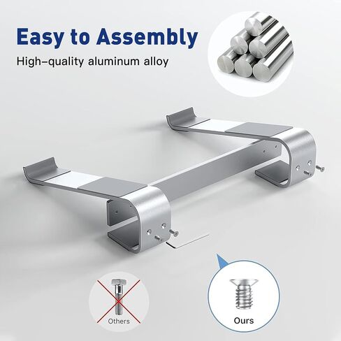 AIWEE Laptop Stand for Desk,Aluminum Computer Riser,Sturdy Stable Ergonomic Metal Holder Compatible with MacBook Pro Stand Air/Dell/HP/ 10-18inch Notebook,Work Home Office in Saudi Arabia