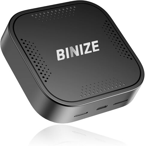 Binize محول Carplay اللاسلكي Android Auto Wireless Magic Box جهاز بث للسيارة Carplay Ai Box نظام Android صندوق فيديو الوسائط المتعددة Stream Netflix/YouTube/Spotify Plug&Play in Kuwait
