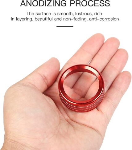 Voodonala for Ford F150 Air Conditioner Switch CD Button Knob for F150 2013 2014(Aluminum Alloy Red) in Saudi Arabia